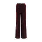 Forte_Forte Bordeaux Viscose Flared Pants