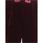 Forte_Forte Bordeaux Viscose Flared Pants
