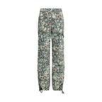 Ganni Printed Stretched Cotton Pants