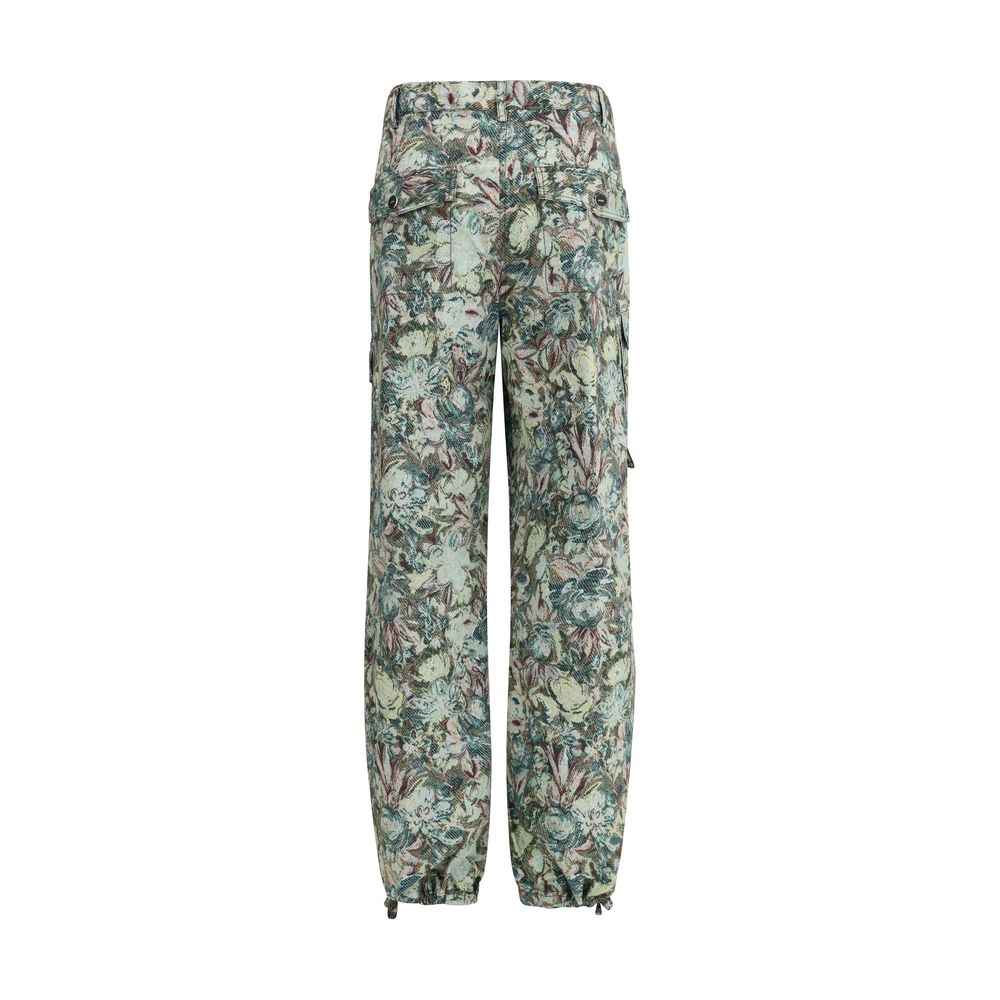 Ganni Printed Stretched Cotton Pants