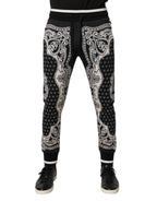Dolce & Gabbana Black Cotton Bandana Jogger Sweatpants Pants