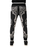 Dolce & Gabbana Black Cotton Bandana Jogger Sweatpants Pants