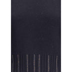 Fabiana Filippi Black Fleece Wool Sweater