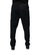 Dolce & Gabbana Black Cotton Men Jogger Sweatpants Pants