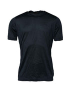 Dolce & Gabbana Blue Silk Crew Neck Short Sleeves Men T-Shirt