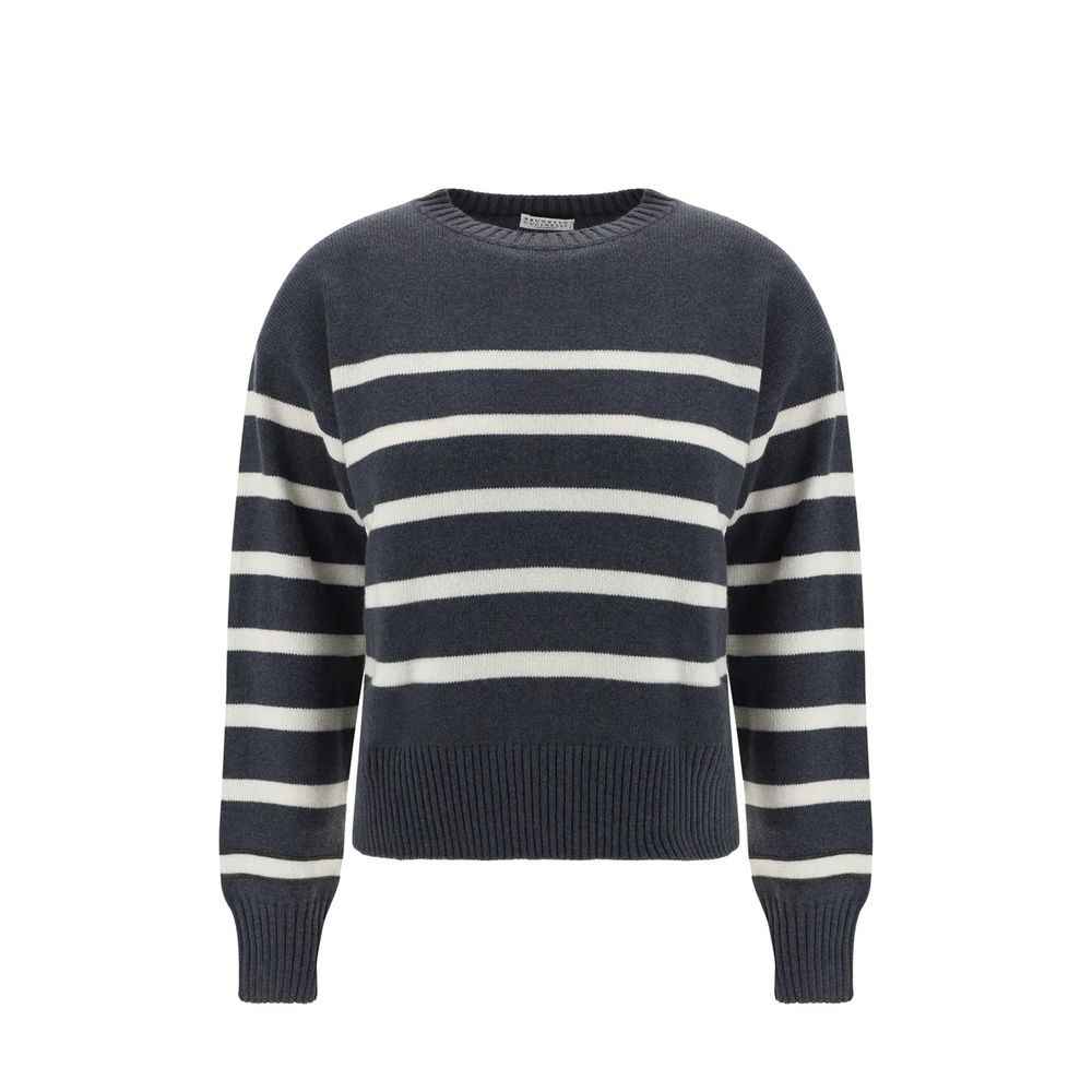 Brunello Cucinelli Gray Cashmere Cashmere Sweater