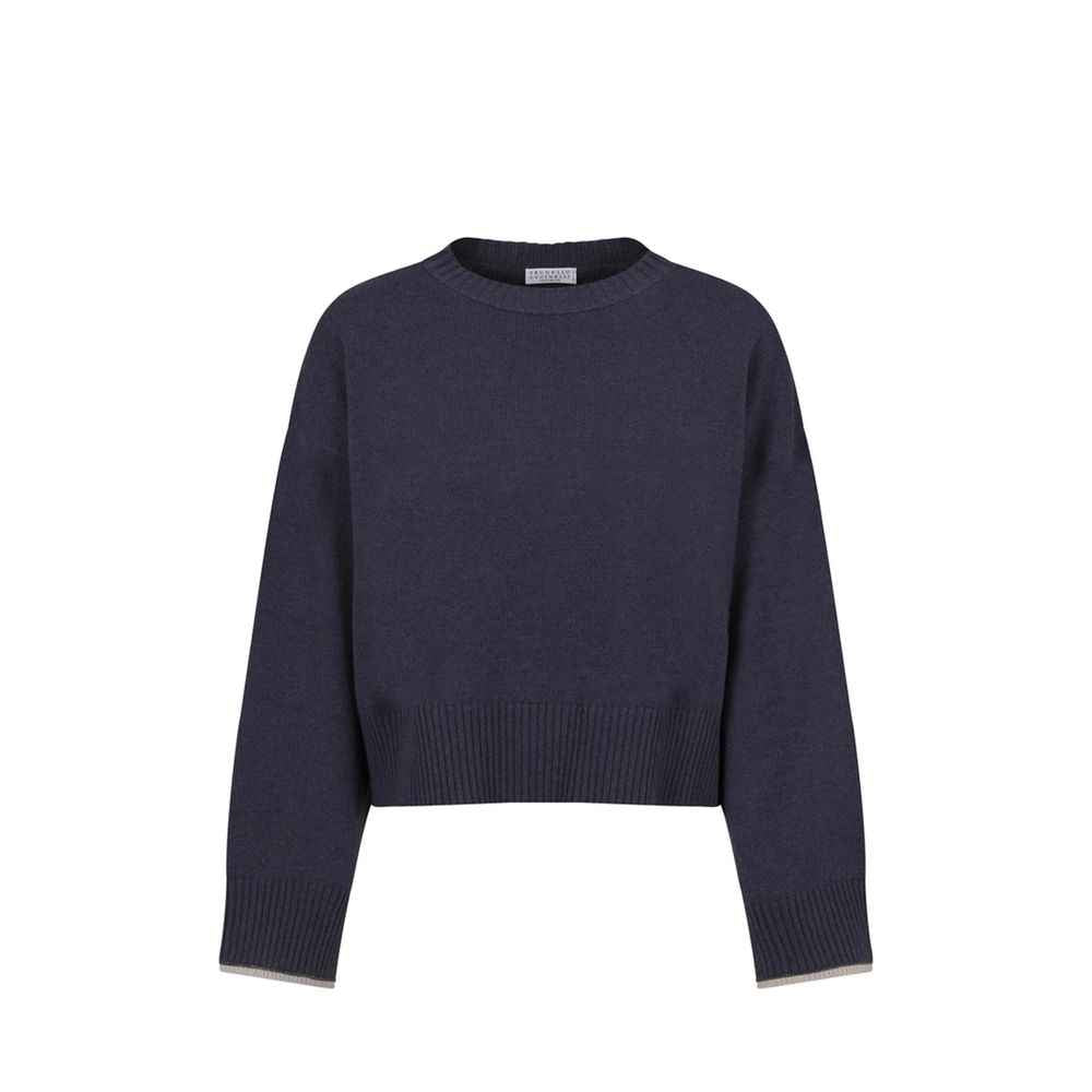 Brunello Cucinelli Blue Cashmere Cashmere Sweater
