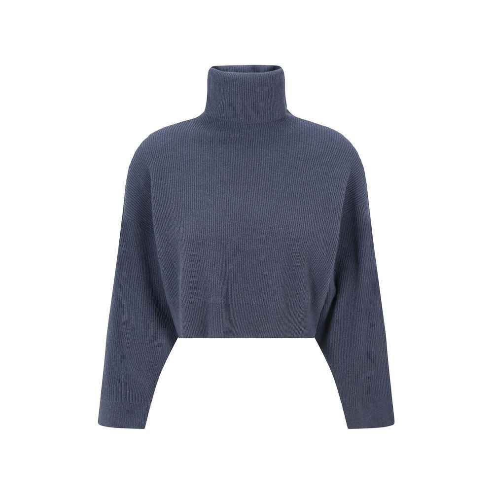 Brunello Cucinelli Blue Cashmere Turtleneck