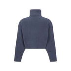 Brunello Cucinelli Blue Cashmere Turtleneck