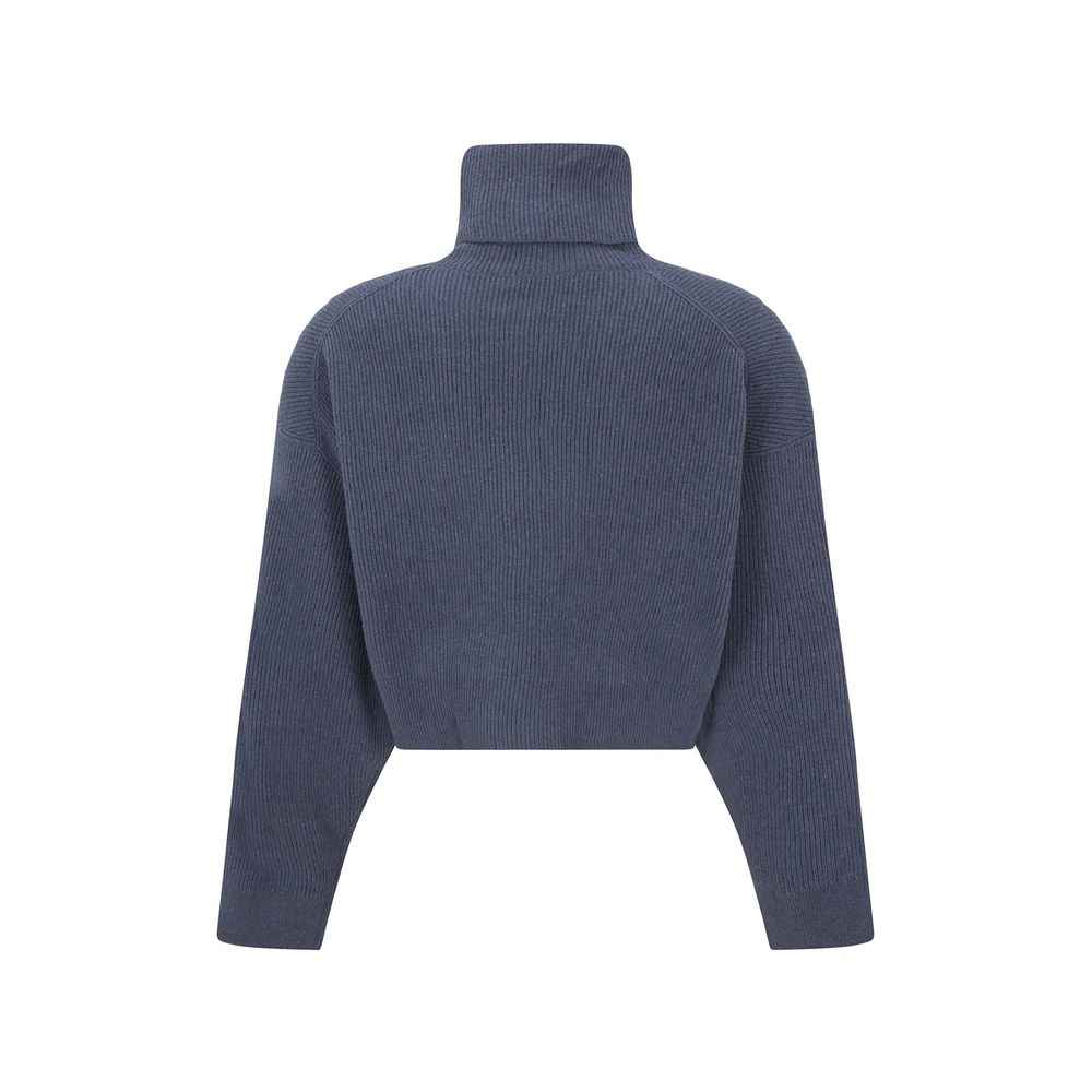 Brunello Cucinelli Blue Cashmere Turtleneck