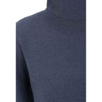 Brunello Cucinelli Blue Cashmere Turtleneck