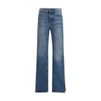 Chloé Blue Cotton Straight-Leg Jeans