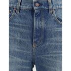 Chloé Blue Cotton Straight-Leg Jeans