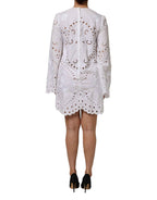 Dolce & Gabbana White Cut Out A-line Sheath Mini Dress