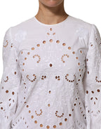 Dolce & Gabbana White Cut Out A-line Sheath Mini Dress