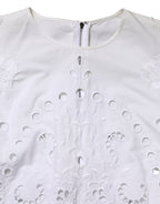 Dolce & Gabbana White Cut Out A-line Sheath Mini Dress