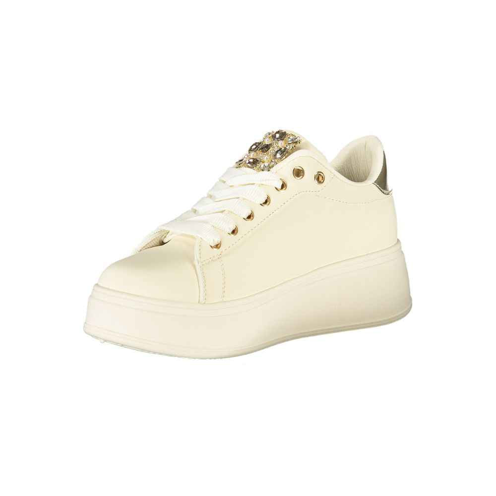 Laura Biagiotti Beige Polyester Women Sneaker