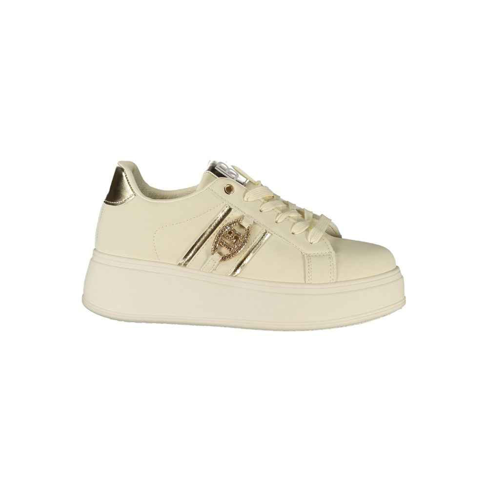Laura Biagiotti Beige Polyester Women Sneaker