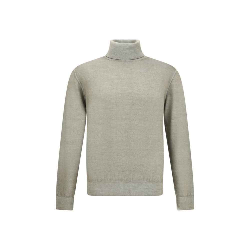 Cruciani Wool Green Turtleneck