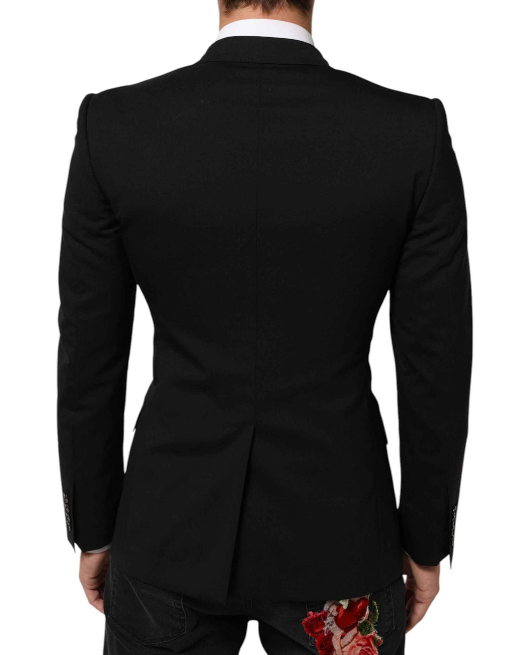 Dolce & Gabbana Black SICILIA Double Breasted Jacket Blazer