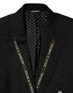 Dolce & Gabbana Black SICILIA Double Breasted Jacket Blazer