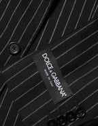 Dolce & Gabbana Black Stripes 2 Buttons Suit Jacket Blazer
