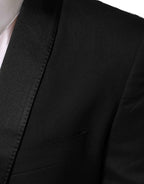 Dolce & Gabbana Black MARTINI 1 Button Suit Jacket Blazer