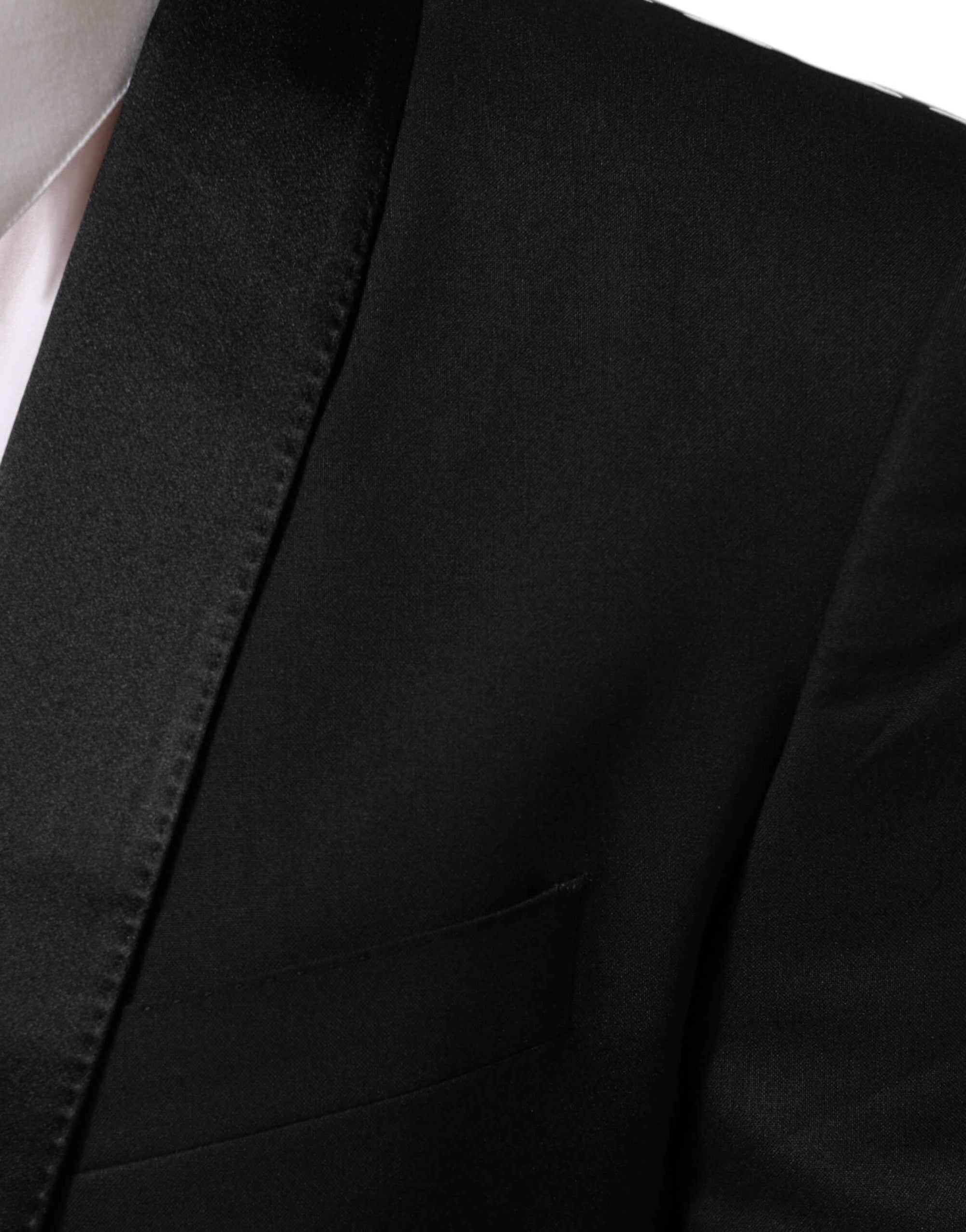 Dolce & Gabbana Black MARTINI 1 Button Suit Jacket Blazer