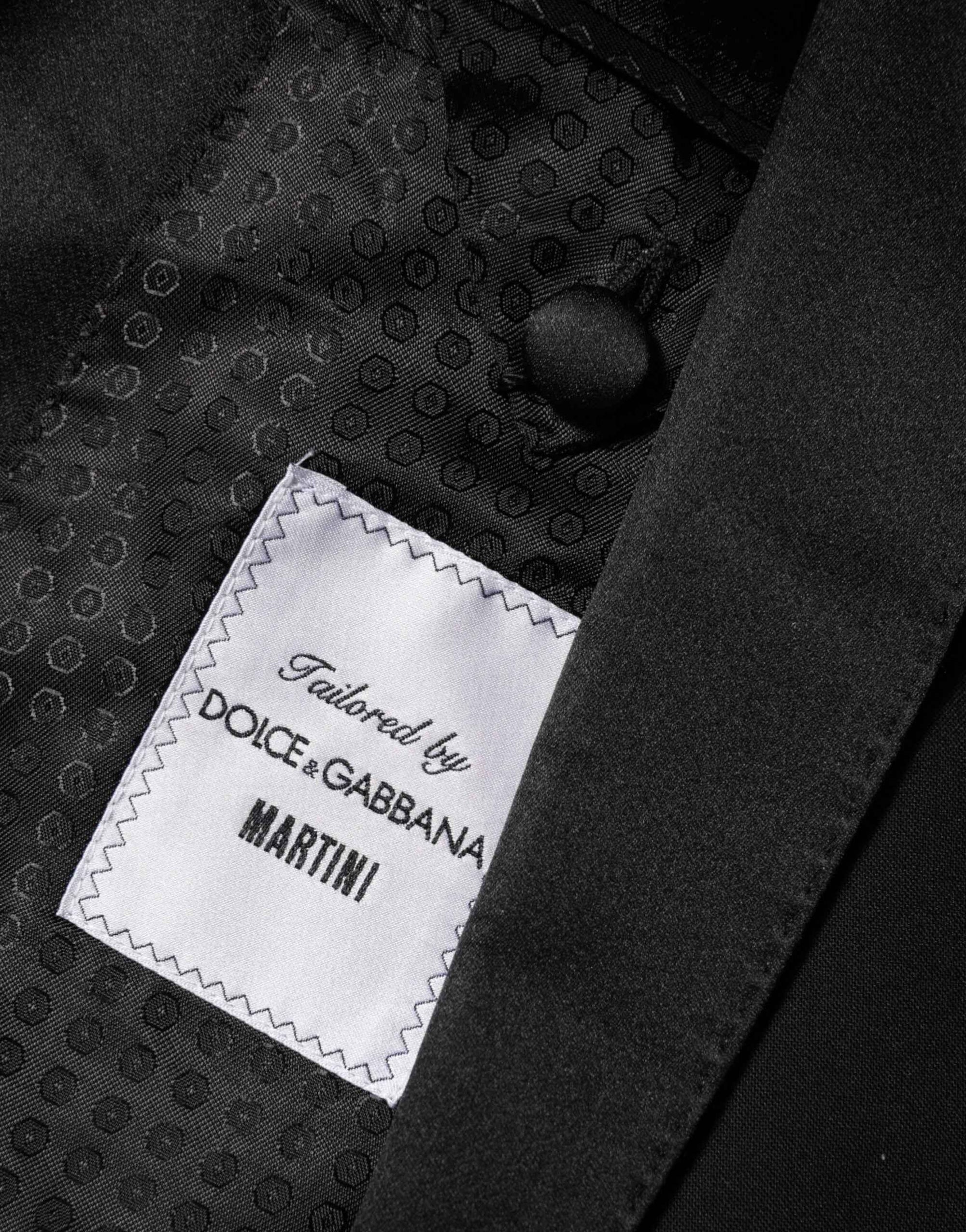 Dolce & Gabbana Black MARTINI 1 Button Suit Jacket Blazer