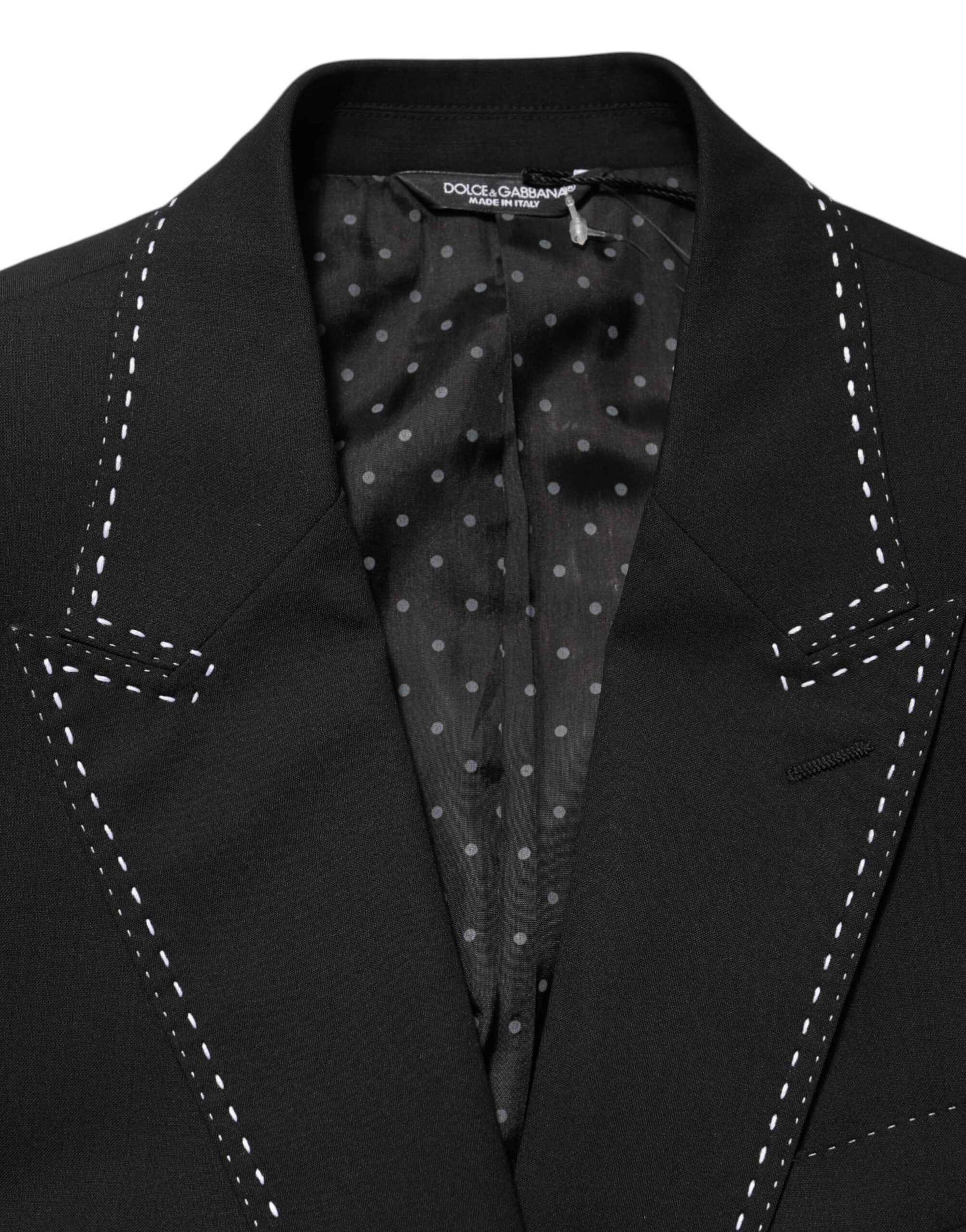 Dolce & Gabbana Black SICILIA 2 Buttons Suit Jacket Blazer