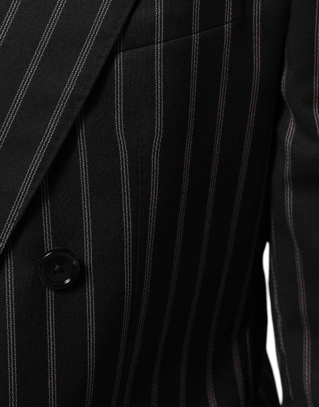 Dolce & Gabbana Black Stripes SICILIA 1 Button Suit Blazer
