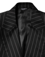 Dolce & Gabbana Black Stripes SICILIA 1 Button Suit Blazer