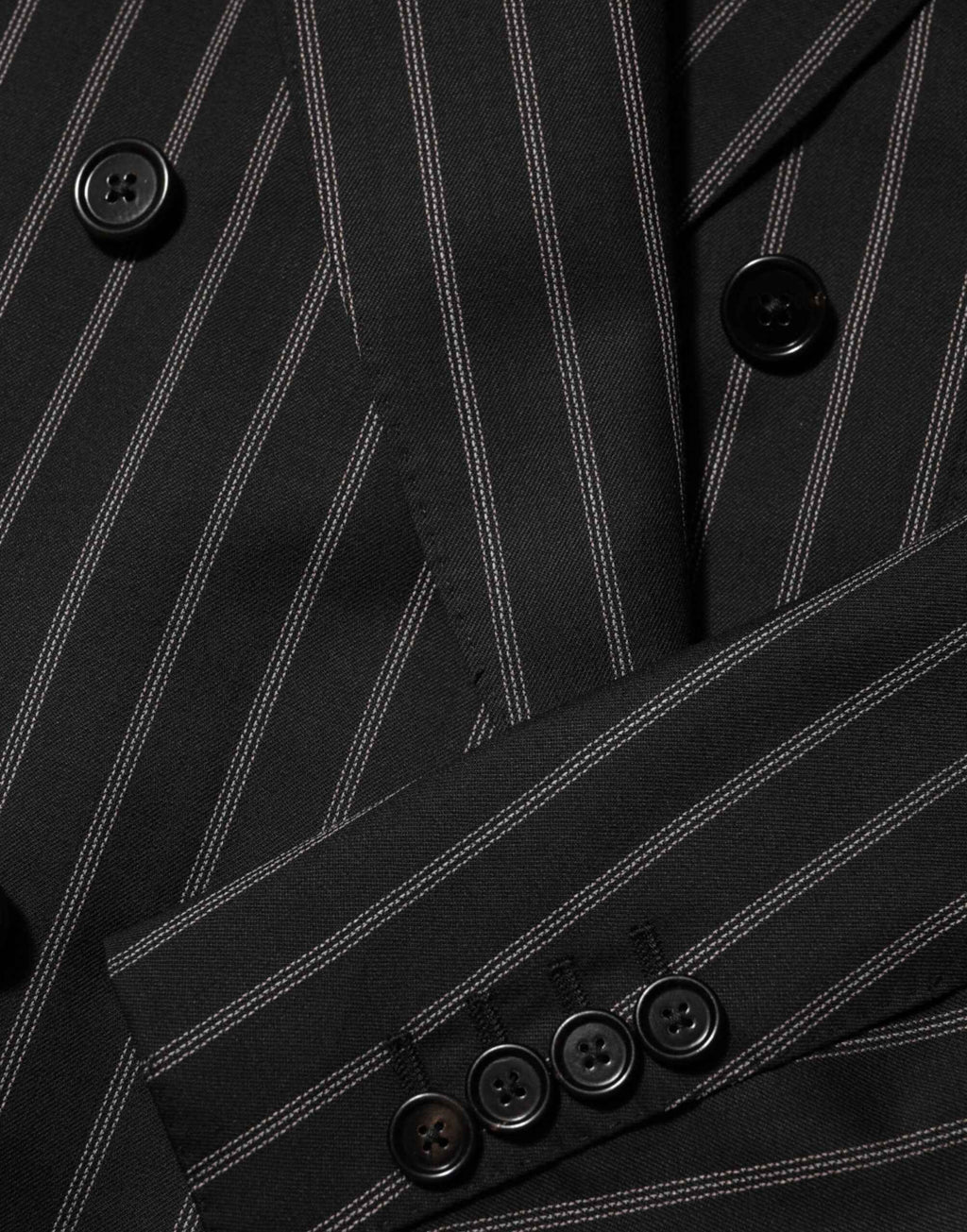 Dolce & Gabbana Black Stripes SICILIA 1 Button Suit Blazer