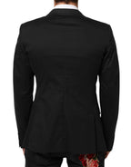 Dolce & Gabbana Black Cotton 2 Buttons Suit Jacket Blazer