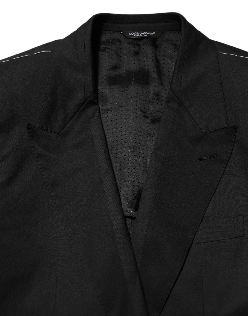 Dolce & Gabbana Black Cotton 2 Buttons Suit Jacket Blazer