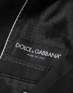 Dolce & Gabbana Black Cotton 2 Buttons Suit Jacket Blazer