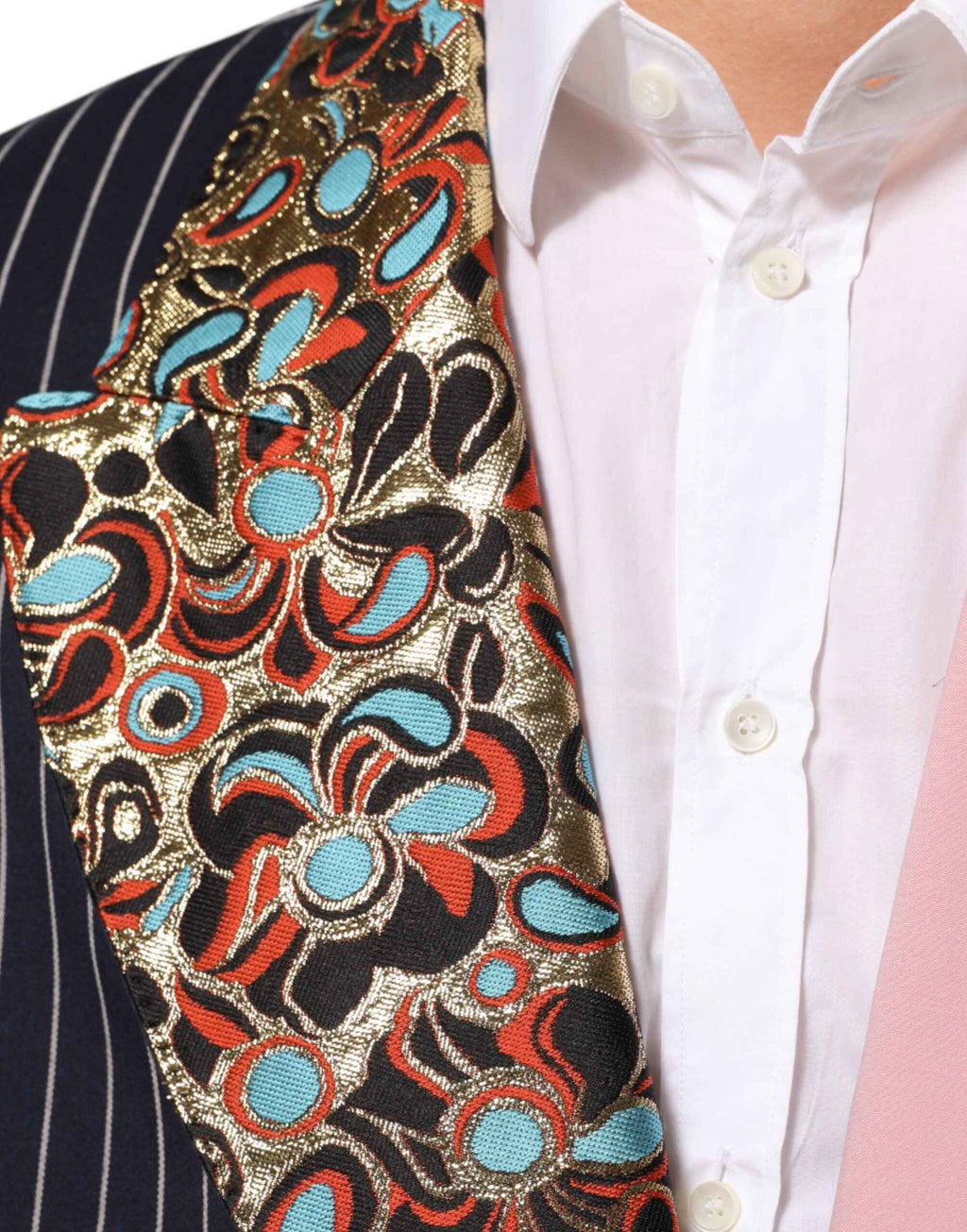 Dolce & Gabbana Multicolor Patchwork Single Breasted Jacket Blazer