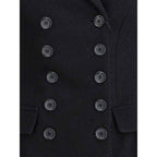 Dolce & Gabbana Black Fleece Wool Coat