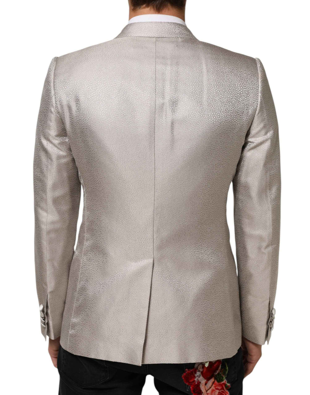 Dolce & Gabbana Beige MARTINI Double-Breasted Suit Blazer
