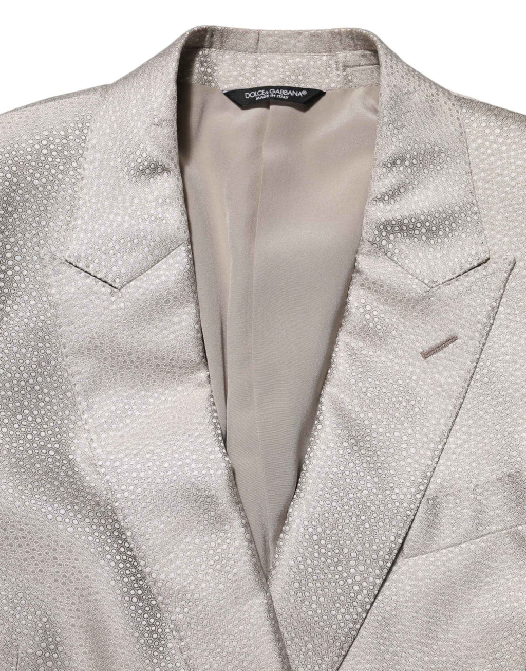 Dolce & Gabbana Beige MARTINI Double-Breasted Suit Blazer