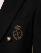 Dolce & Gabbana Black Wool 2 Buttons Suit Men Jacket Blazer