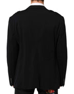Dolce & Gabbana Black Viscose 2 Buttons Suit Jacket Blazer
