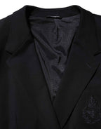 Dolce & Gabbana Black Viscose 2 Buttons Suit Jacket Blazer