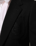Dolce & Gabbana Black Viscose 2 Buttons Suit Jacket Blazer