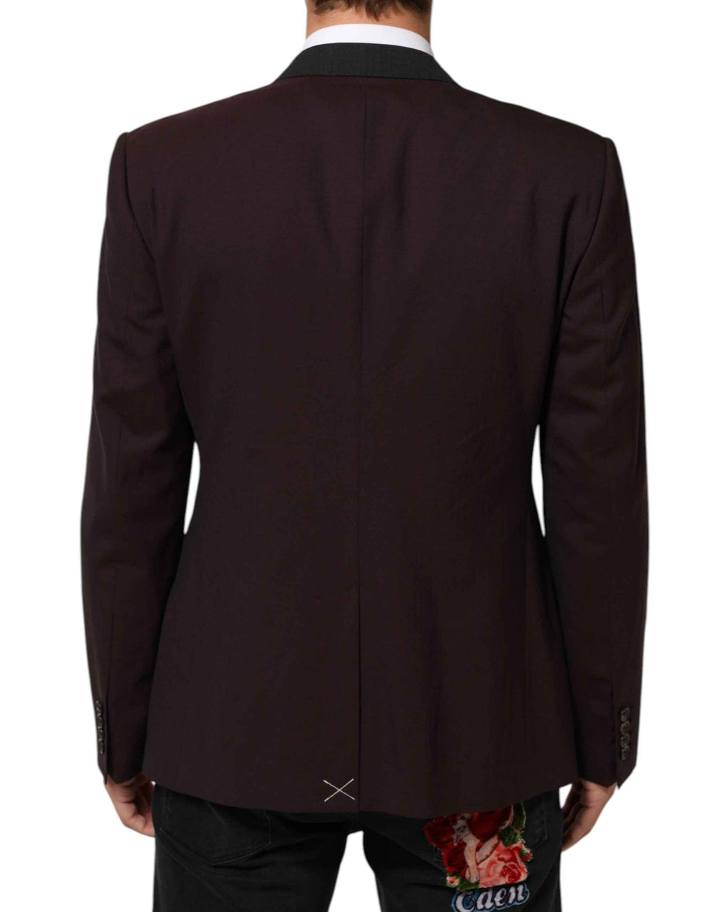 Dolce & Gabbana Maroon Wool 2 Buttons Suit Jacket Blazer