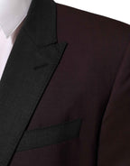 Dolce & Gabbana Maroon Wool 2 Buttons Suit Jacket Blazer
