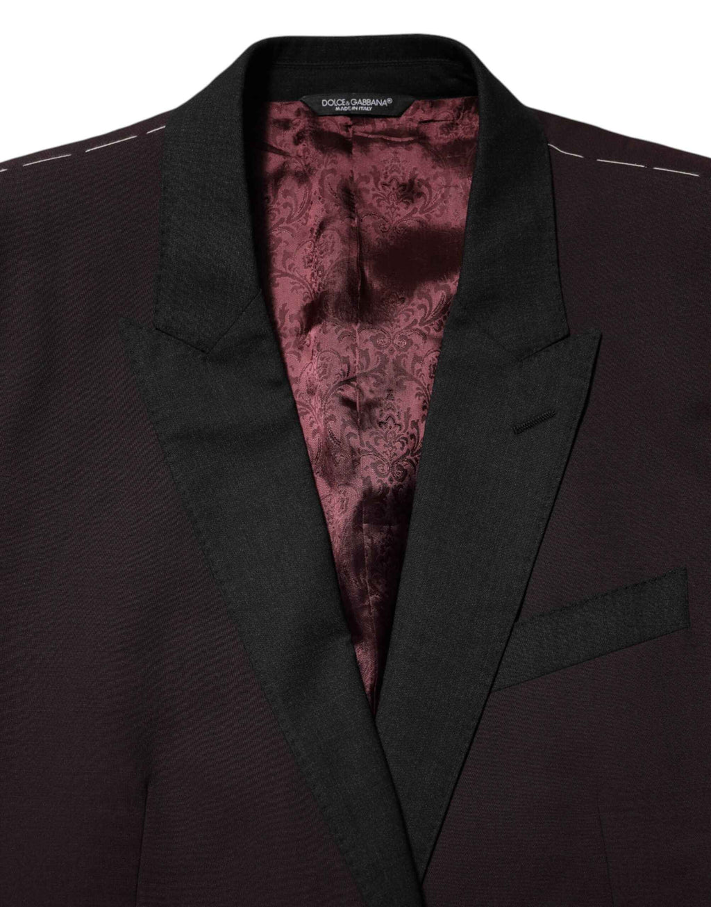 Dolce & Gabbana Maroon Wool 2 Buttons Suit Jacket Blazer