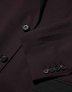 Dolce & Gabbana Maroon Wool 2 Buttons Suit Jacket Blazer