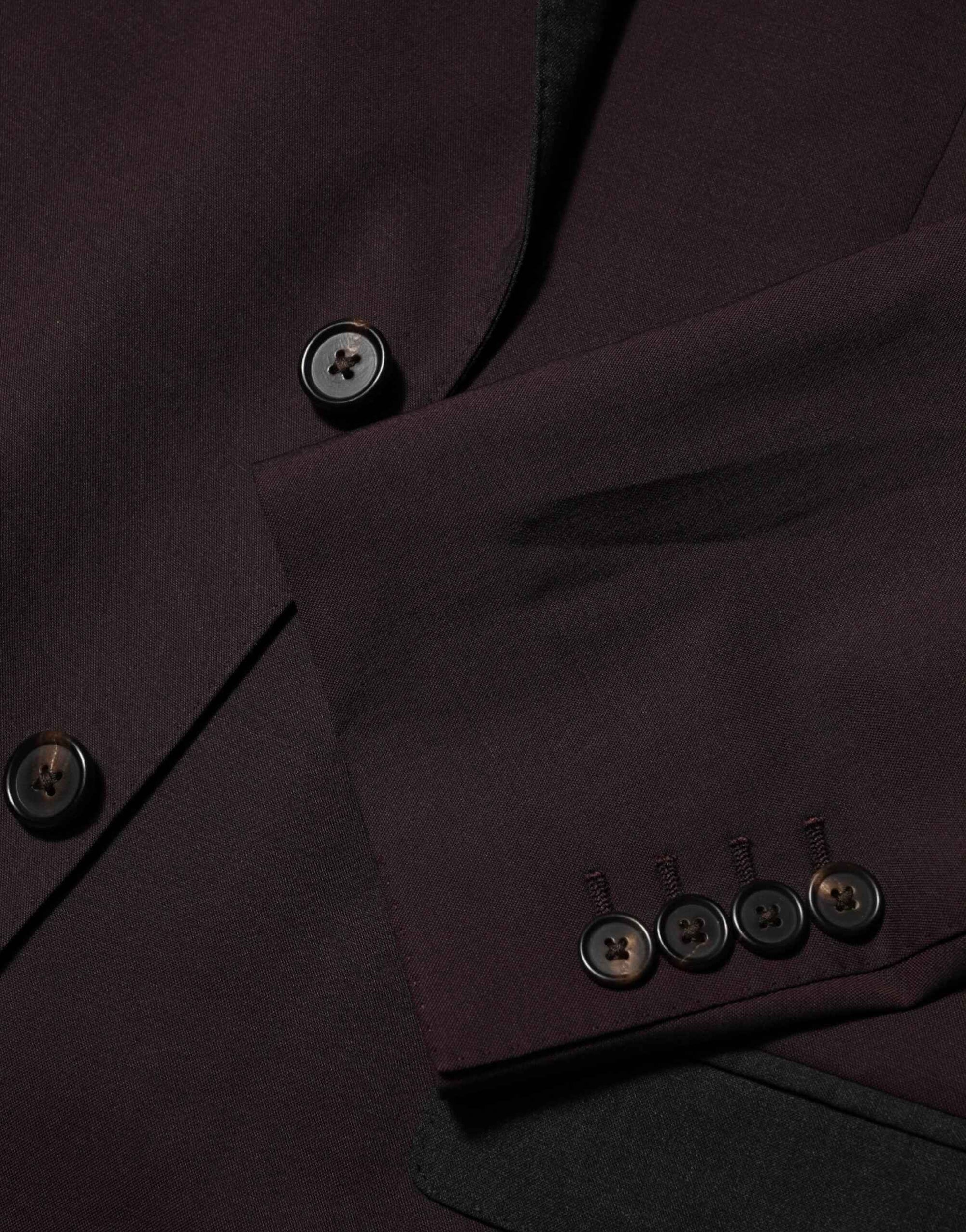 Dolce & Gabbana Maroon Wool 2 Buttons Suit Jacket Blazer