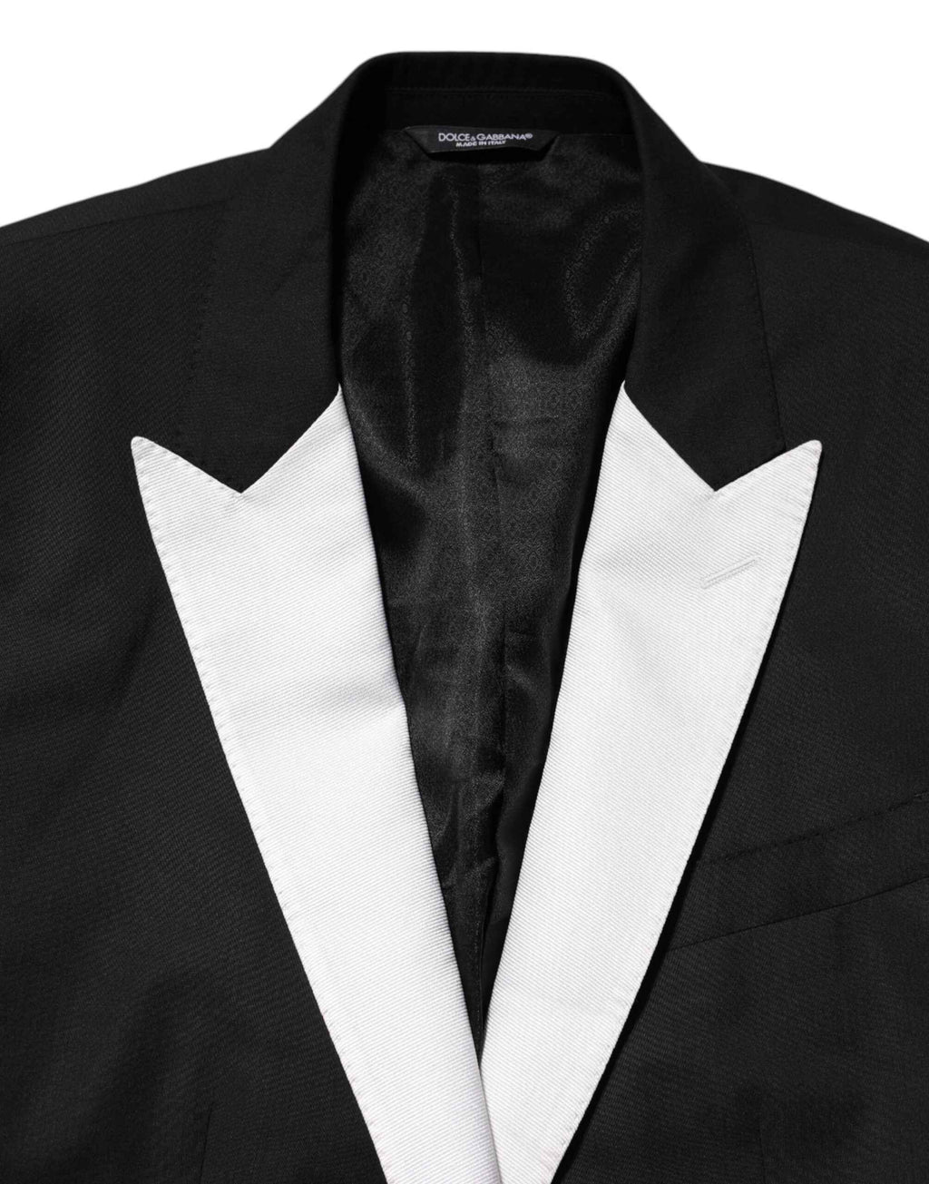 Dolce & Gabbana Black White MARTINI 1 Button Men Suit Blazer